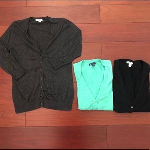 Three (3) Gap & Old Navy Cardigans - Small